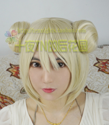 taobao agent Ten night TN light gold color hair cos wigs have tiger mouth inside