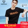 Mark Huafei T-Shirt nam 2018 mùa hè mới nửa tay áo in vòng cổ quần áo nam vài ngắn tay áo Hàn Quốc phiên bản của thủy triều áo hoodie nam