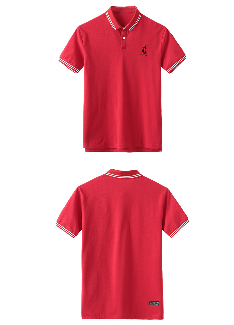 (World Cup series) trung tâm mua sắm với cùng một đoạn Mark Huafei 2018 mùa hè mới ve áo Polo thêu ngắn tay t-shirt