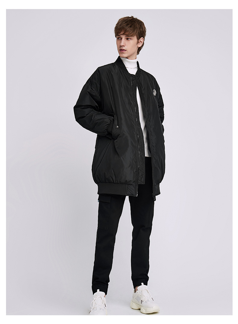 Mark Huafei vịt trắng xuống áo khoác mùa thu và mùa đông mô hình mùa thu vai hồ thủy triều áo jacket nam