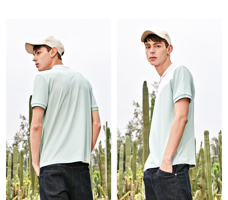 Mark Huafei áo thun ngắn tay POLO nam 2018 hè mới thể thao nhỏ sơ mi zip ngắn tay ngắn áo polo nam