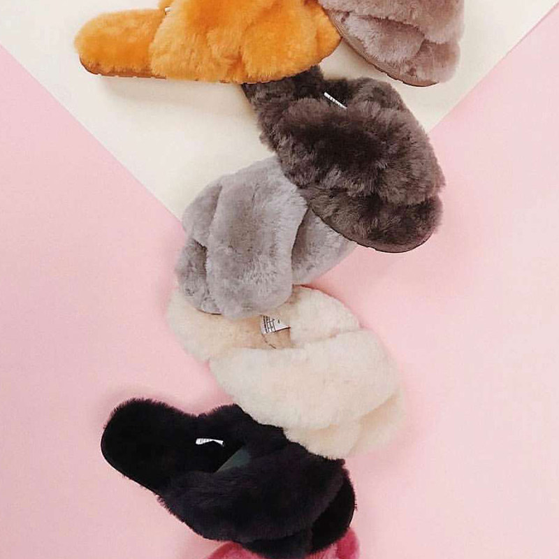 EMU Australia Australia Cross full wool lazy flat slippers Star INS net red section