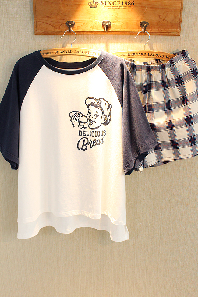 This series must be too practical cotton short-sleeved home clothes men's couples pajamas women's summer