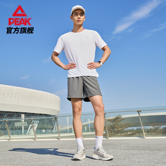 Peak Sports Shorts Men's Summer Breathable Fifth Pants Fitness Training Commuting Casual Outdoor Pants Black Running Pants