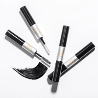 Mascara waterproof 居 mascara không thấm nước uốn dài không quầng tăng trưởng chất lỏng nhuộm mã hóa hai đầu dày đặc cộng với tuổi thọ mascara the face shop