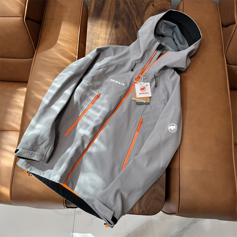 Spring New Mammoth Glacier Elephant Thin Fleece Softshell Jacket Men's Sports Outdoor Mountaineering Jacket Hooded Waterproof Coat