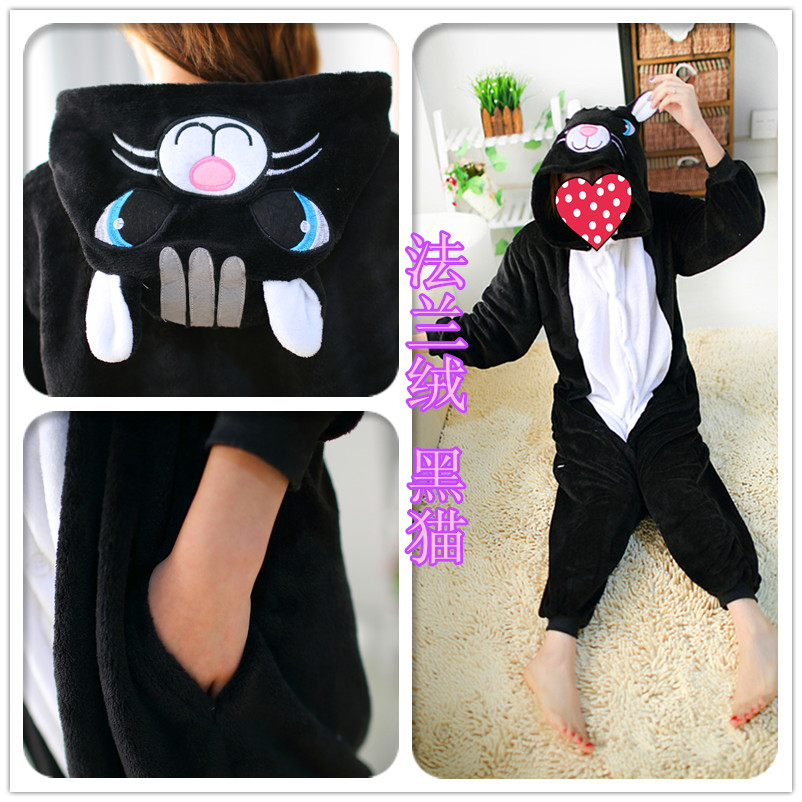Phim hoạt hình Doraemon flannel robot mèo động vật đồ ngủ một mảnh nam và nữ mùa thu và mùa đông trang phục biểu diễn nhà đồ lót basic