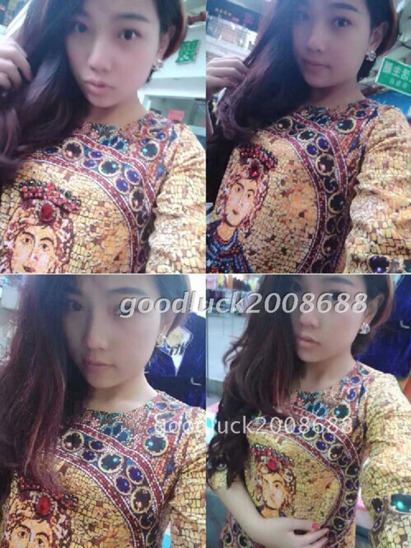Châu Âu 2017 mùa xuân và mùa hè của phụ nữ vàng jacquard retro Nữ hoàng Sicilia váy thanh mảnh