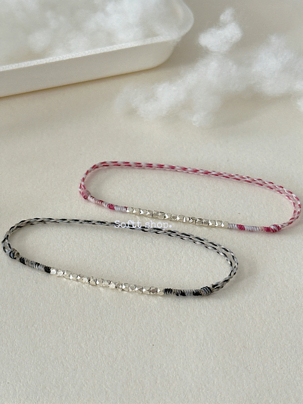 Softt Original ·'Bestie' Ultra-Fine 925 Silver Thai Silver Hand-Woven Rope Couple Best Friend Bracelet Softt Original ·'Bestie' Ultra-Fine 925 Silver Thai Silver Hand-Woven Rope Couple Best Friend Bracelet