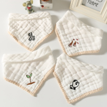 4-pack baby gauze triangle towel Newborn bib Baby cotton gauze saliva towel Breathable soft skin-friendly