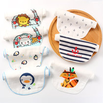 Pure cotton gauze sweat-absorbing towel Baby pad back towel Increase childrens sweat-absorbing towel Baby cotton pad sweat towel Four layers of gauze