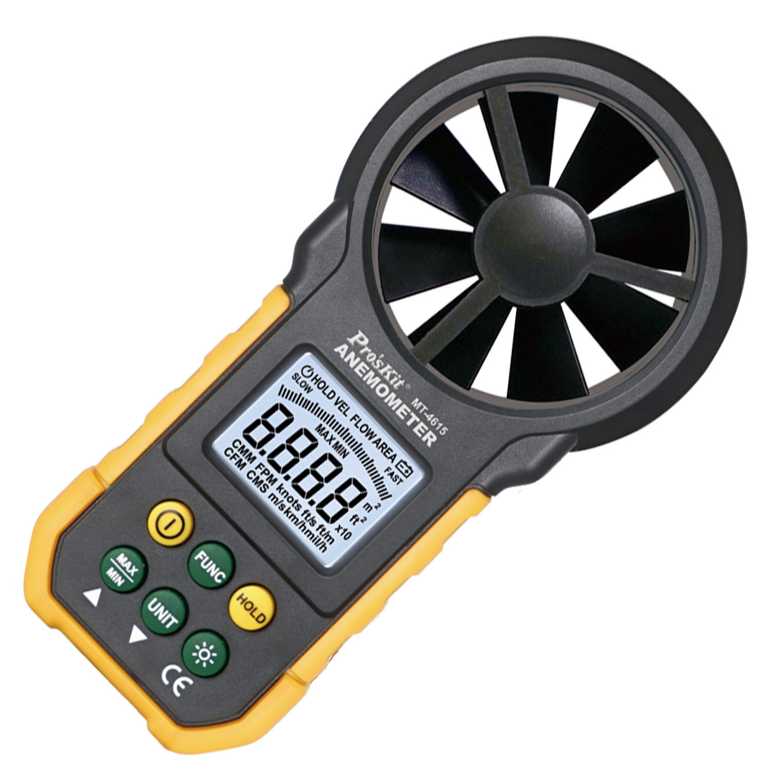 Taiwanese treasure worker MT-4615-C handheld digital anemometer high-precision anemometer wind speed multifunctional measuring instrument