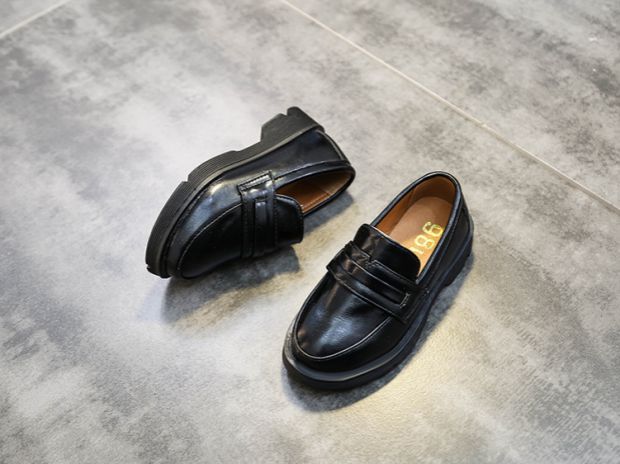 2018春秋季新款黑色男童皮鞋休闲鞋英伦风复