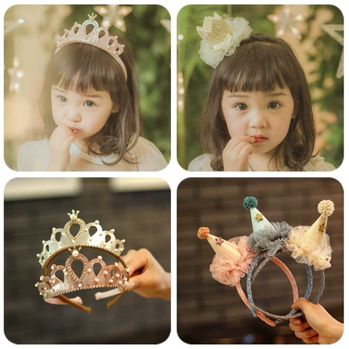 Детский аксессуар для волос, заколка для волос, корона, ободок, повязка на голову для принцессы, подарок на день рождения