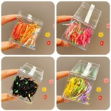 Эластичный детский безвредный аксессуар для волос, детская резинка для волос, не повреждает волосы