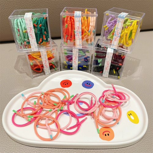 Эластичный детский безвредный аксессуар для волос, детская резинка для волос, не повреждает волосы