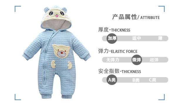 Mùa thu và mùa đông cho bé mặc quần áo dày một mảnh 9 tháng 1 tuổi bé trai và bé gái cộng với quần áo nhung với mũ quần áo trẻ em áo liền quần ôm sát bé gái