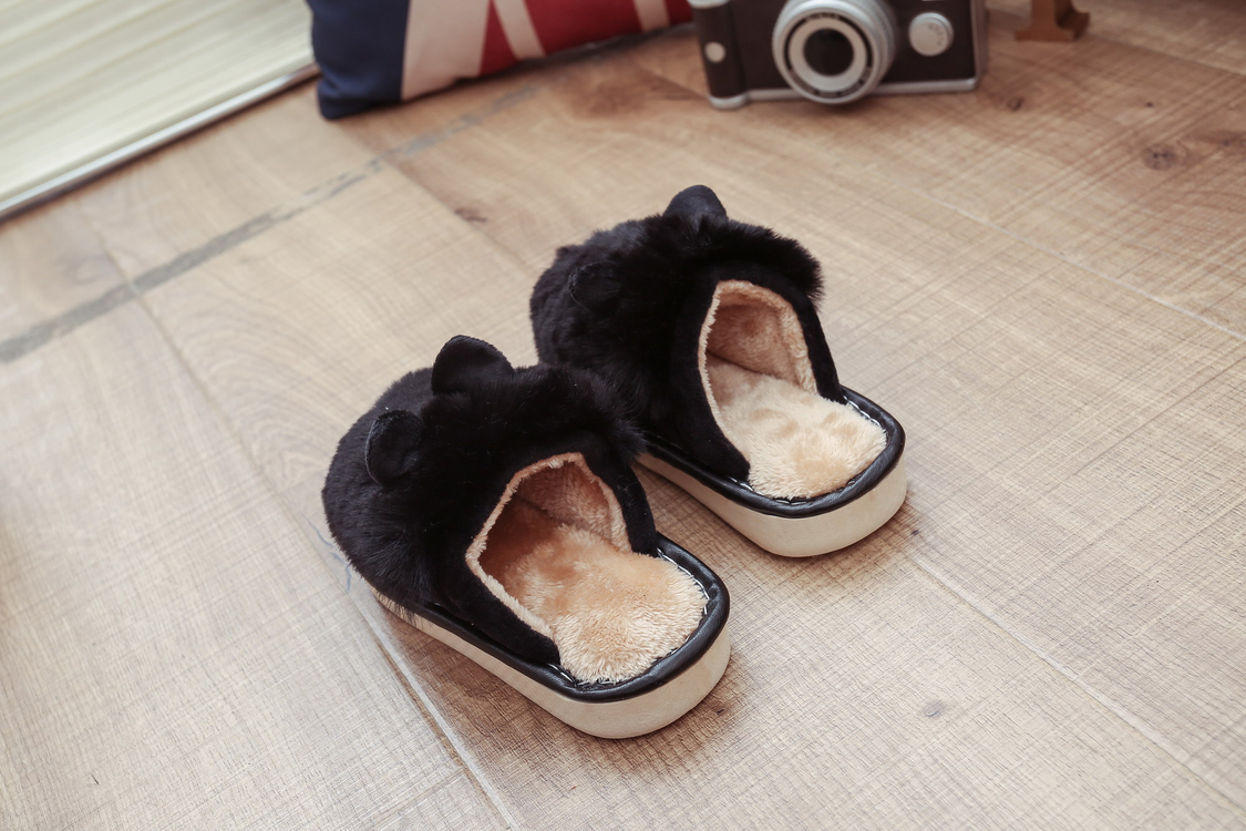 Chaussons enfants en suède pour hiver - semelle caoutchouc - Ref 1011652 Image 12