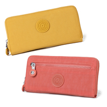 Classic nylon cloth long zipper womens wallet simple and light card bag coin cell phone bag men and women hand grab wallet