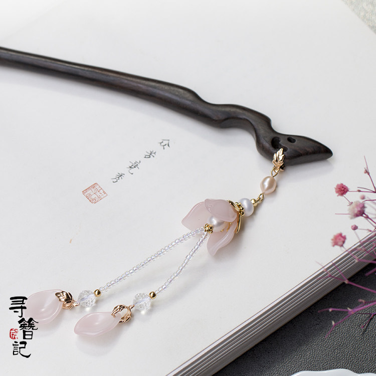 Looking for hairpins Daily hairpin flower tassel hairpin wood hairpin ancient style ebony hairpin jacaranda