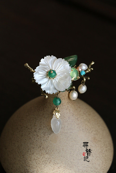 Broche femme en Nacre - Ref 1173584 Image 4