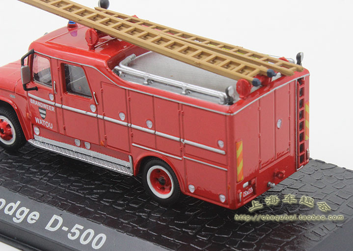 Atlas 1:72 Dodge D-500 Mô hình hợp kim xe cứu hỏa Hiển thị tĩnh Bộ sưu tập trang trí mô hình siêu xe
