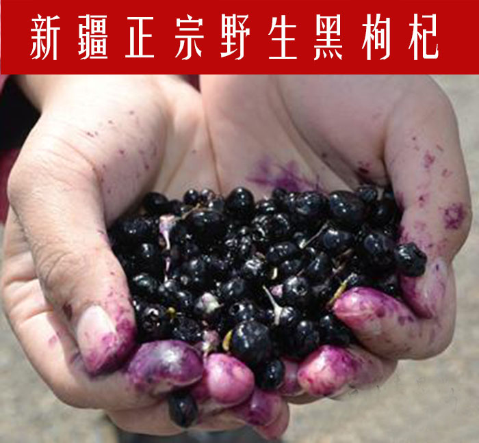 Xinjiang special natural native black wolfberry king feningxia wolfberry wolfberry supplements the best 100g