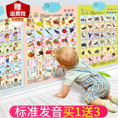 Lelyu has a sound wall chart full set of pinyin literacy card baby voice voice Enlightenment early childhood toys