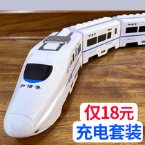 Electric High-speed Rail Harmony Number Simulation Bullet Train Model Children Boy Puzzle Multifunction Small Train Rail Car Toy