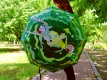 Rick and Morty rickandmorty surrounding personality green printed vinyl sun visor sun visor umbrella