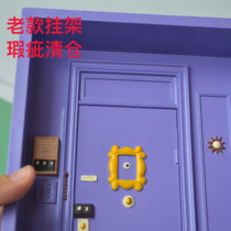 (Old style defective clearance) Monicas house from Friends purple door yellow photo frame entrance storage rack