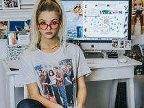 (Clearance)shopkeeper cried old friends surrounding digital printing pure cotton summer womens short-sleeved T-shirt