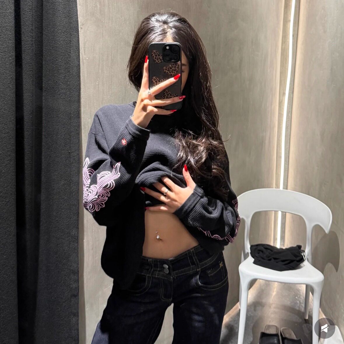 【GY品质】Matty boy联名ch风格粉色梵文印花华夫格套头上衣 3