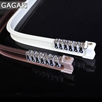 Single-track curved track double-track guide rail top-mounted curtain rod slide rail side-mounted curtain pulley slide track