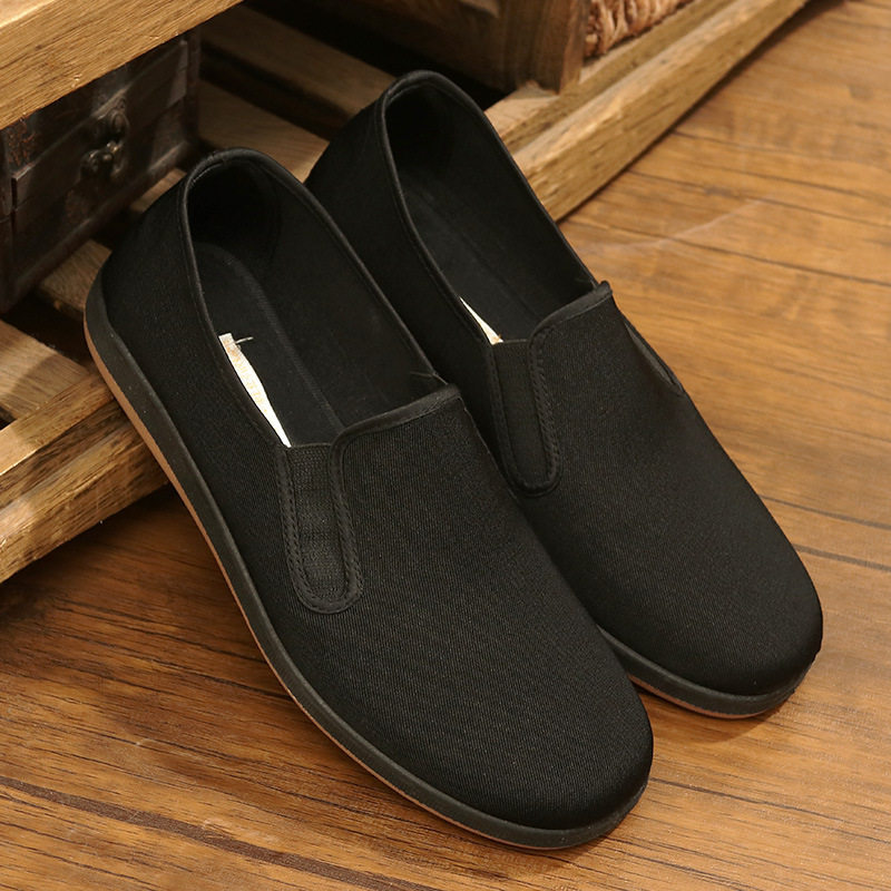 Old Beijing Bushoe Men's Old Baking Beijing Old Bushoes Men's old-style working shoes Black hotel for work shoes work shoes