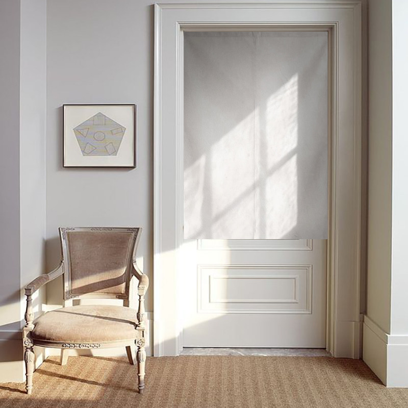Custom Nordic minimalist fabric door curtain ins cotton and linen screen partition window kitchen toilet curtain fabric decoration light and shadow