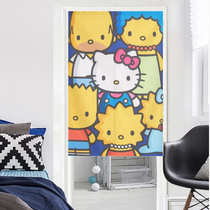 Nordic Hello kitty cotton numb art door curtain creative children room bedroom partition curtain toilet semi-hanging curtain