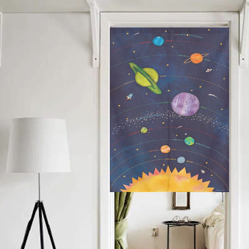 OFAT cotton linen door curtain bedroom partition curtain hanging curtain space half curtain air curtain decorative wind curtain