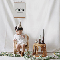 Customized baby 100-day anniversary birthday party layout decoration name birthday poster background cloth hanging cloth
