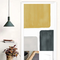 Nordic curtain shop commercial partition curtain fabric bedroom ins Wind half curtain kitchen household bathroom non-punching