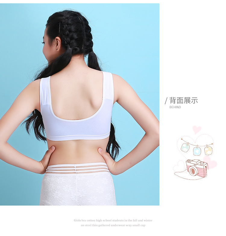 Cô gái áo ngực vest-phong cách phát triển thời gian cotton wide-band sling cộng với phân bón để tăng cô gái kích thước lớn đồ lót sinh viên thoáng khí