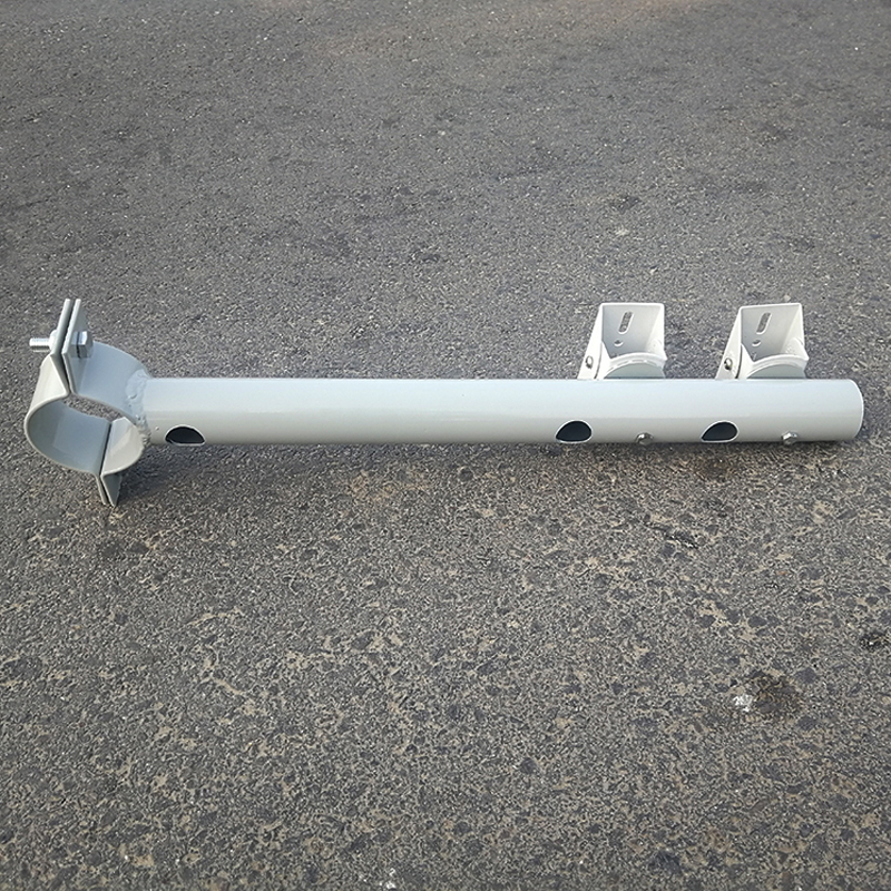 Customize 0-3-1 meter monitoring outdoor custom street lamp wire rod holding column hoop camera bracket crossbar pick up arm