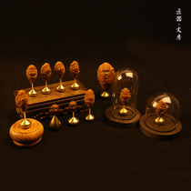 Nuclear Sculpture Bronze Base Single Seed Olive Nuclear Sculpture Display Display Base Brass Drop Shaped Artisan