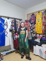 New Chinese style silk soft satin seed patchwork embroidery ancient style shift bib ethnic fashion fashion clothing