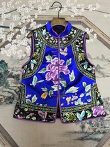 Original ethnic style womens clothing Su embroidery hand embroidery court vest womens waistcoat vest Chinese style vintage horse clip
