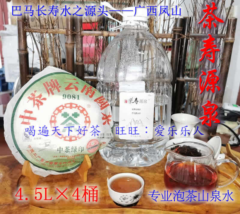 Tea life source natural mountain spring water Tea Mountain Spring weak alkali light mineral spring baby water Bama water source head