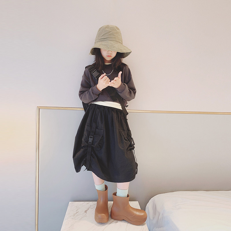 Aijin Girl Half Body Dress Autumn Clothing 2022 new CUHK Tong Xiaokong Design Sense Korean version Temperament Tooling Skirt Tide