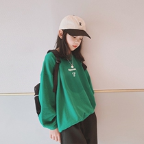 Ai Upper girl Wei clothing 2021 Spring and autumn clothes new CUHK Scout Relaxed Casual Trendy Foreign Air Long Sleeve Blouses