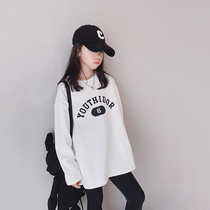 Ai Upper Girl Long Sleeve T-shirt 2022 Spring Dress New CUHK Tong Round Collar 100 Hitch Printed Childrens Blouse