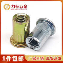 Blind rivet nut flat column lines riveting nut knurled nut blind rivet nut M3M4M5M6M8M10M12